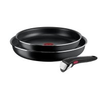 Alumīnija trauku komplekts (3 gab.) Ingenio Easy Cook & Clean Black – Tefal