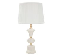 Balta galda lampa ar auduma abažūru (augstums 57 cm) Caserta – Mauro Ferretti