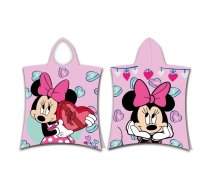 Rozā frotē bērnu pončo Minnie – Jerry Fabrics