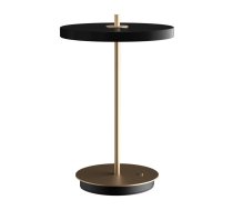 Melna LED galda lampa ar regulējamu spilgtumu un metāla abažūru (augstums 31 cm) Asteria Move – UMAGE