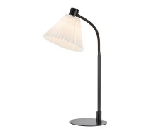 Balta/melna galda lampa ar auduma abažūru (augstums 59 cm) Mira – Markslöjd