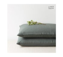 Lina spilvendrāna 40x40 cm Forest Green – Linen Tales