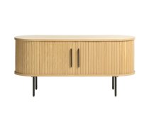 Dabīga toņa TV galdiņš ar ozolkoka imitāciju 120x56 cm Nola – Unique Furniture