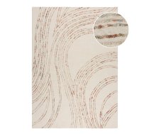 Oranžs/krēmkrāsas vilnas paklājs 80x150 cm Abstract Swirl – Flair Rugs