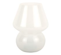 Balta LED galda lampa ar stikla abažūru (augstums 20 cm) Vintage – Leitmotiv