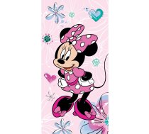 Rozā kokvilnas bērnu dvielis 70x140 cm Minnie – Jerry Fabrics