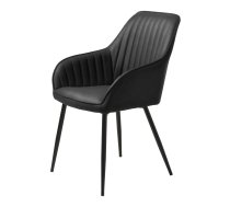 Melns mākslīgās ādas pusdienu krēsls Melfort – Unique Furniture