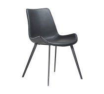 Melns eko ādas ēdamistabas krēsls DAN-FORM Denmark Hype