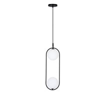 Melna piekaramā lampa ar stikla abažūru 18,5x15 cm Cordel – Candellux Lighting