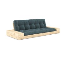 Zils velveta izvelkamais dīvāns 244 cm Base – Karup Design