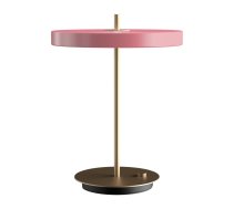 Rozā LED galda lampa ar regulējamu spilgtumu un metāla abažūru (augstums 41,5 cm) Asteria Table – UMAGE