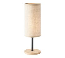 Melna/dabīga toņa galda lampa ar auduma abažūru (augstums 30 cm) Kira – Fischer & Honsel