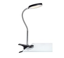 Melna LED galda lampa ar klipsi Markslöjd Flex