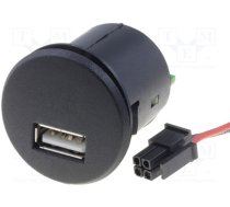USB car charger with 4pin plug (2.1A). C0006-USB