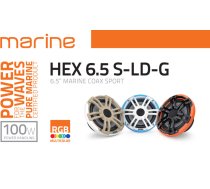 Hertz HEX 6.5 S-LD-G 6.5" marine coaxial speakers (165 mm).