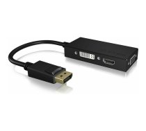 Adapter AV Icy Box DisplayPort - HDMI - D-Sub (VGA) - DVI-I czarny (IB-AC1031) | IB-AC1031  | 4250078165644