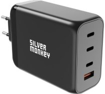 Ładowarka Silver Monkey Ładowarka GaN Silver Monkey SMA153 200W 3xUSB-C PD USB-A QC 3.0 - czarna | 5900779359628  | 5900779359628