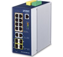 Switch Planet PLANET IP30 Industrial L2+/L4 8-Port Zarządzany L2+ Gigabit Ethernet (10/100/1000) Aluminium, Niebieski | IGS-5225-8P2T4S  | 4711605286084