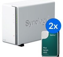 Serwer Synology Synology DS223j /8T | 2-zatokowy serwer NAS w zestawie z dyskami o łącznej pojemności 8TB, Tower | DS223J-8T-00-2  | 5907772508053