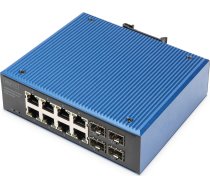 Switch Digitus DIGITUS Switch 8+4 -Port Gigabit Ethernet PoE | DN-651153  | 4016032490494