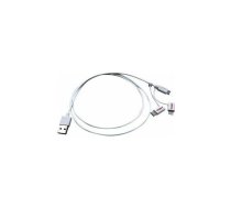 Kabel USB Roline USB-A - microUSB + USB-C 1 m Biały (JAB-4216448) | JAB-4216448  | 7611990961375