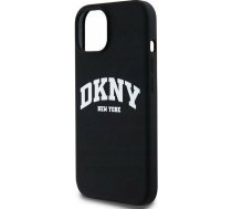 DKNY DKNY Liquid Silicone White Printed Logo MagSafe - Etui iPhone 11 (czarny) | DKHMN61SNYACH  | 3666339266592