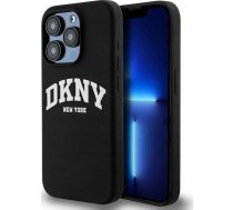 DKNY DKNY Liquid Silicone White Printed Logo MagSafe - Etui iPhone 13 Pro (czarny) | DKHMP13LSNYACH  | 3666339266639