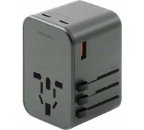 Ładowarka Energea ENERGEA ład. siec. 1xUSB+2xUSB-C PD-PPS-QC 3.0 65W 1A2C adapter 4w1 US/UA/EU/UK szary/gunmetal Travelworld Adapter GaN65W | 6957879461705  | 6957879461705