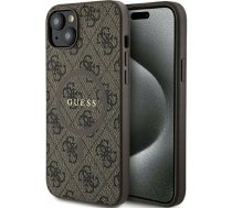 Guess Oryginalne Etui GUESS Hardcase GUHMP14SG4GFRW do iPhone 14 (Kompatybilny z Magsafe / 4G Ring classic logo / brązowy) | 3666339226428  | 3666339226428