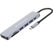 Adapter AV Conceptronic CONCEPTRONIC Dock USB-C->HDMI,USB3.0,100WPD  7-in-1 0.25m gr | DONN19G  | 4015867230886