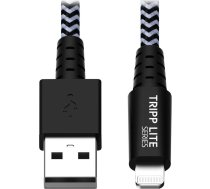 Kabel USB Eaton Eaton Tripp Lite Series Heavy-Duty USB-A to Lightning Sync/Charge Cable, MFi Certified - M/M, USB 2.0, 6 ft. (1.83 m) - Lightning-Kabel - USB mannlich zu Lightning mannlich - 1.8 m - Schwarz, weiss | M100-006-HD  | 037332207319