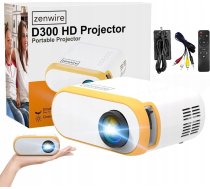 Projektor Zenwire MINI PROJEKTOR LED PRZENOŚNY MAŁY RZUTNIK FULL HD TV HDMI 3000 lm Zenwire d300 | 5904507529291  | 5904507529291