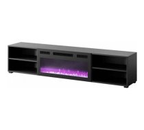 RTV cabinet POLO 180x33x39 black + fireplace black | POLO 205016  | 5903815008511 | STVCMMZPM0285