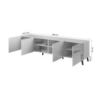 RTV cabinet ABETO 200x42x52 graphite/gloss | ABETO RTV200 GR  | 5903815006418 | STVCMMZPM0206