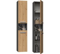 Topeshop NEL I ANT/ART bathroom storage cabinet Graphite, Oak | NEL I ANTR/ART  | 5904507202286 | MLATOHSZS0033