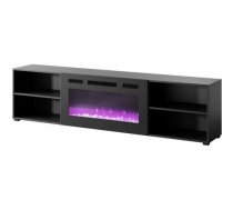 RTV cabinet POLO 200x33x50.5 black + fireplace black | POLO 205026  | 5903815008542 | STVCMMZPM0288