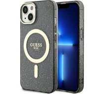 Guess Guess Glitter Gold MagSafe - Etui iPhone 14 (Czarny) | GUHMP14SHCMCGK  | 3666339125561