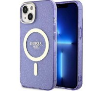 Guess Guess Glitter Gold MagSafe - Etui iPhone 14 Plus (Purpurowy) | GUHMP14MHCMCGU  | 3666339125677