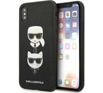 Karl Lagerfeld Etui Karl Lagerfeld KLHCI65SAKICKCBK Apple iPhone XS Max czarny/black hardcase Saffiano Ikonik Karl&Choupette Head | KLD1214  | 3666339055011