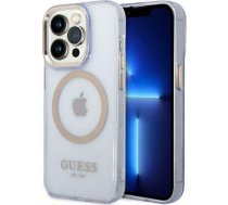 Guess Etui Guess GUHMP14LHTCMU Apple iPhone 14 Pro purpurowy/purple hard case Gold Outline Translucent MagSafe | GUE2448  | 3666339069568