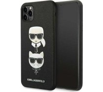 Karl Lagerfeld Etui Karl Lagerfeld KLHCN65SAKICKCBK Apple iPhone 11 Pro Max czarny/black hardcase Saffiano Ikonik Karl&Choupette Head | KLD1221  | 3666339055042