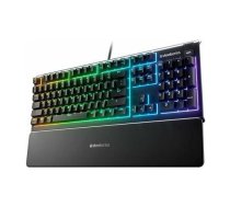 Klawiatura SteelSeries SteelSeries Apex 3 Klaviatūra žaidimams, Nordic išdėstymas, su laidu, Juodas | 64814  | 5707119038966