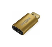 Adapter AV Roline Adapter ROLINE GOLD 4K DisplayPort/HDMI, Actief, v1.2, DP męski - HDMI żeński | 12.03.3158  | 7630049617308