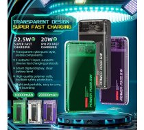 Powerbank Wekome WEKOME WP-351 Vanguard Series - Power bank 20000 mAh PD 20W + QC 22.5W (Fioletowy / Przezroczysty) | WK-WP-351_PURPLE  | 6941027641132