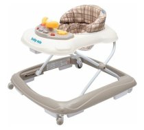 Baby Mix 43568/J-888ES CHODZIK Z KIEROWNICĄ SILIKONOWE KÓŁKA BEŻOWY | CHOD-3451  | 5902216920927