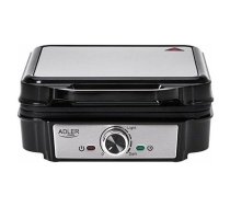 Adler AD 3083 waffle iron 4 waffle 1800 W Black, Silver | AD 3083  | 5905575904973 | AGDADLOPK0036