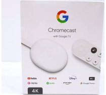 Odtwarzacz multimedialny Google Chromecast with GoogleTV HDMI 4K Ultra HD Android Biały | GA01919-NO  | 0193575007403