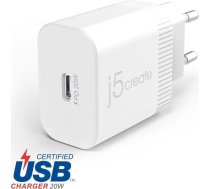 j5create 20W PD USB-C Wall Charger - EU (1xUSB-C; colour white) JUP1420-EN | JUP1420-EN  | 4712795085785