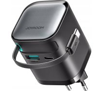 Ładowarka Joyroom Ładowarka GaN Joyroom JR-TCL02 65W USB-A USB-C z wbudowanym kablem USB-C - czarna | JYR1042  | 6956116714475