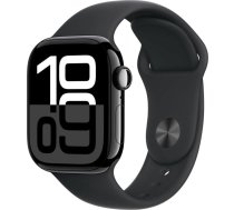 Watch Apple Watch Series 10 GPS 46mm Jet Black Aluminium Case with Sport Band S/M - Black | MWWP3QC/A  | 195949563027